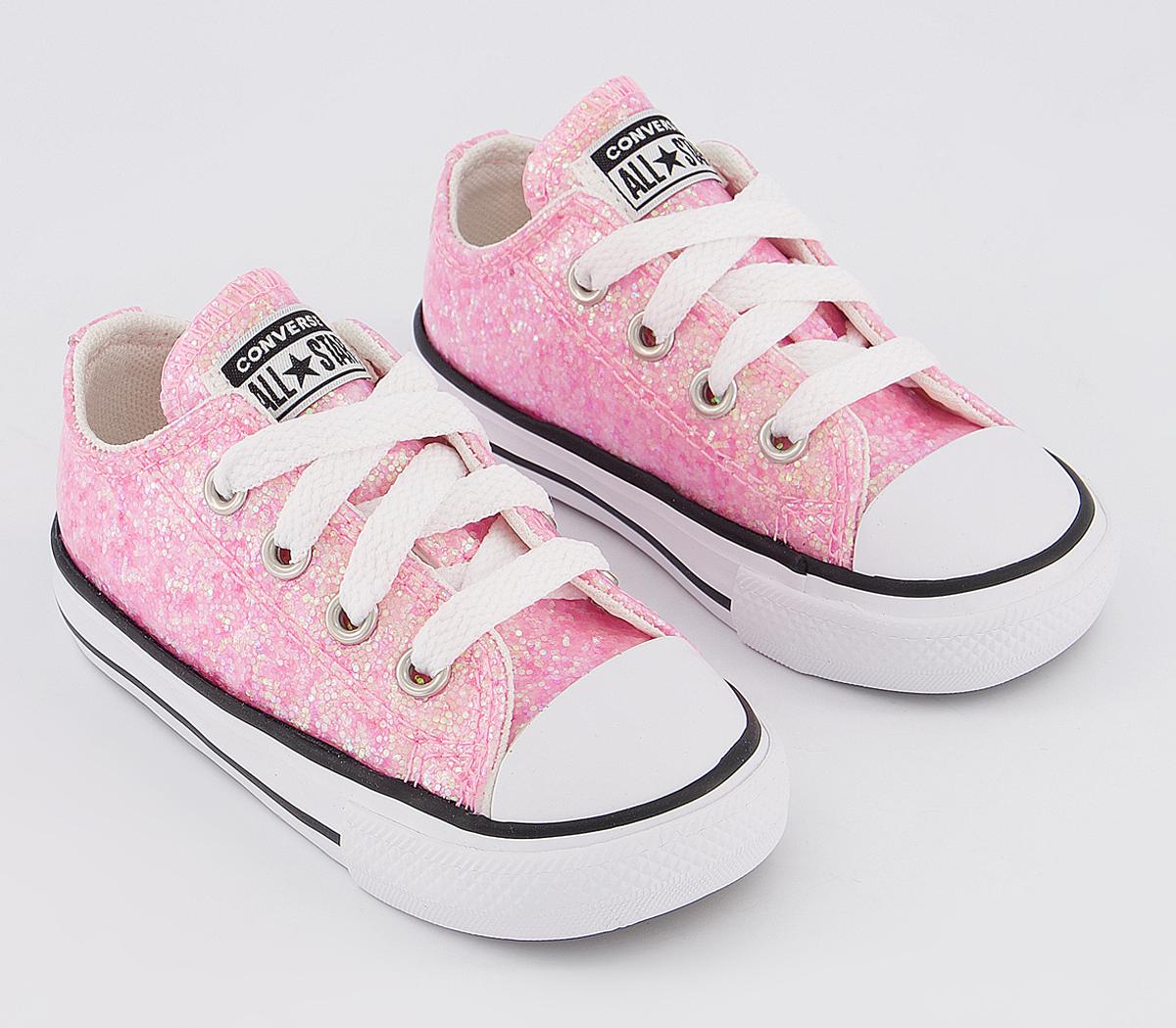 Converse Allstar Low Infant Trainers Pink Glitter Exclusive - Unisex