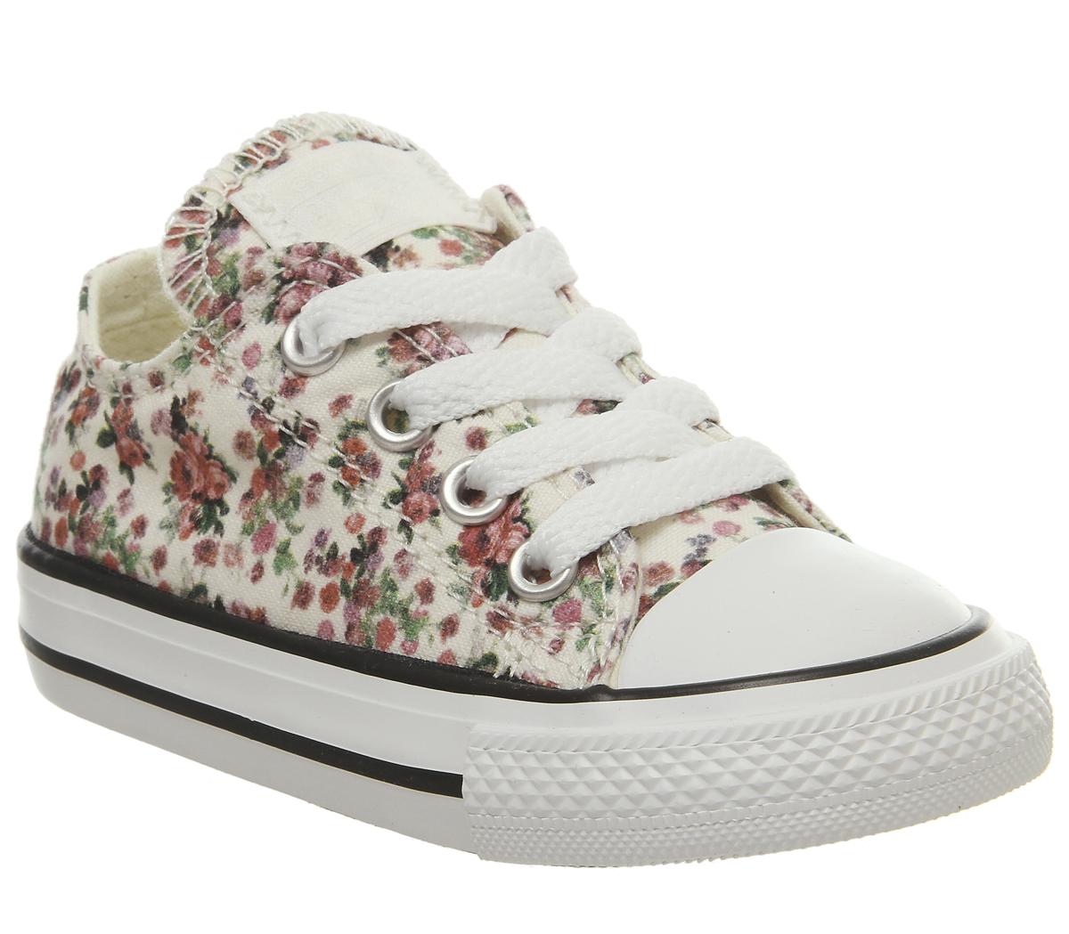 flowery converse trainers