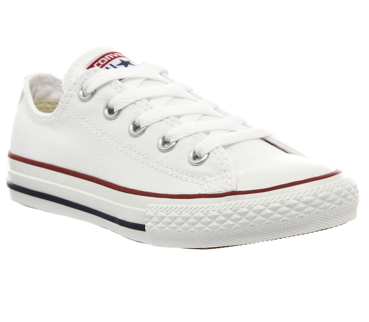 converse all star low youth optical white leather