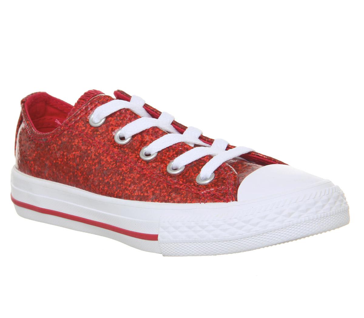 sparkly red trainers