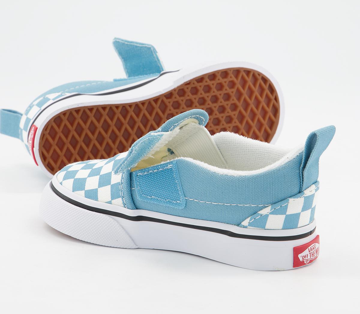 Vans Classic Slip On Toddlers Trainers Checkerboard Blue True White ...