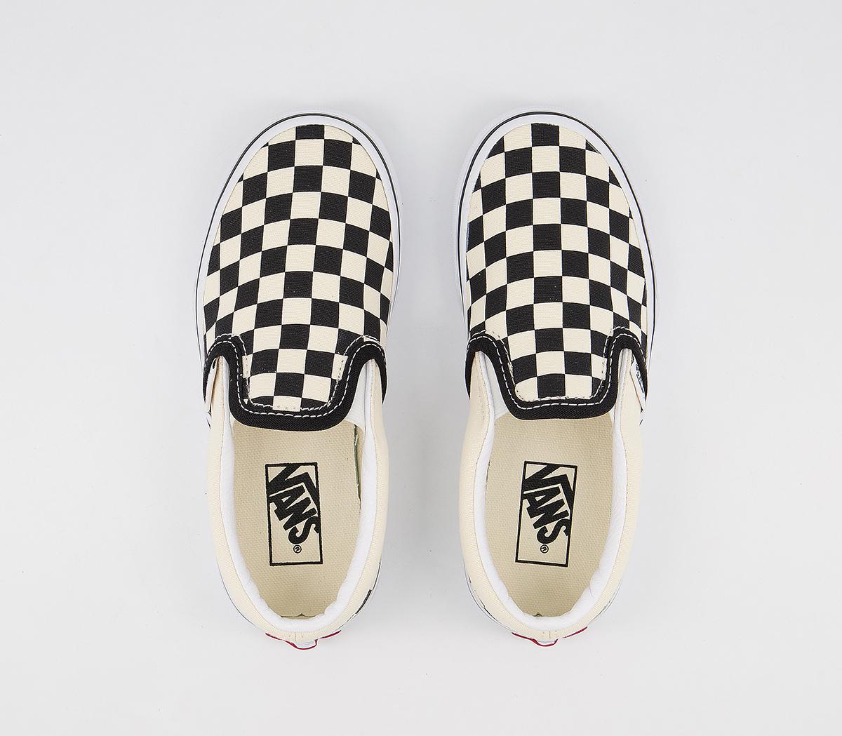 black and cream checkered vans