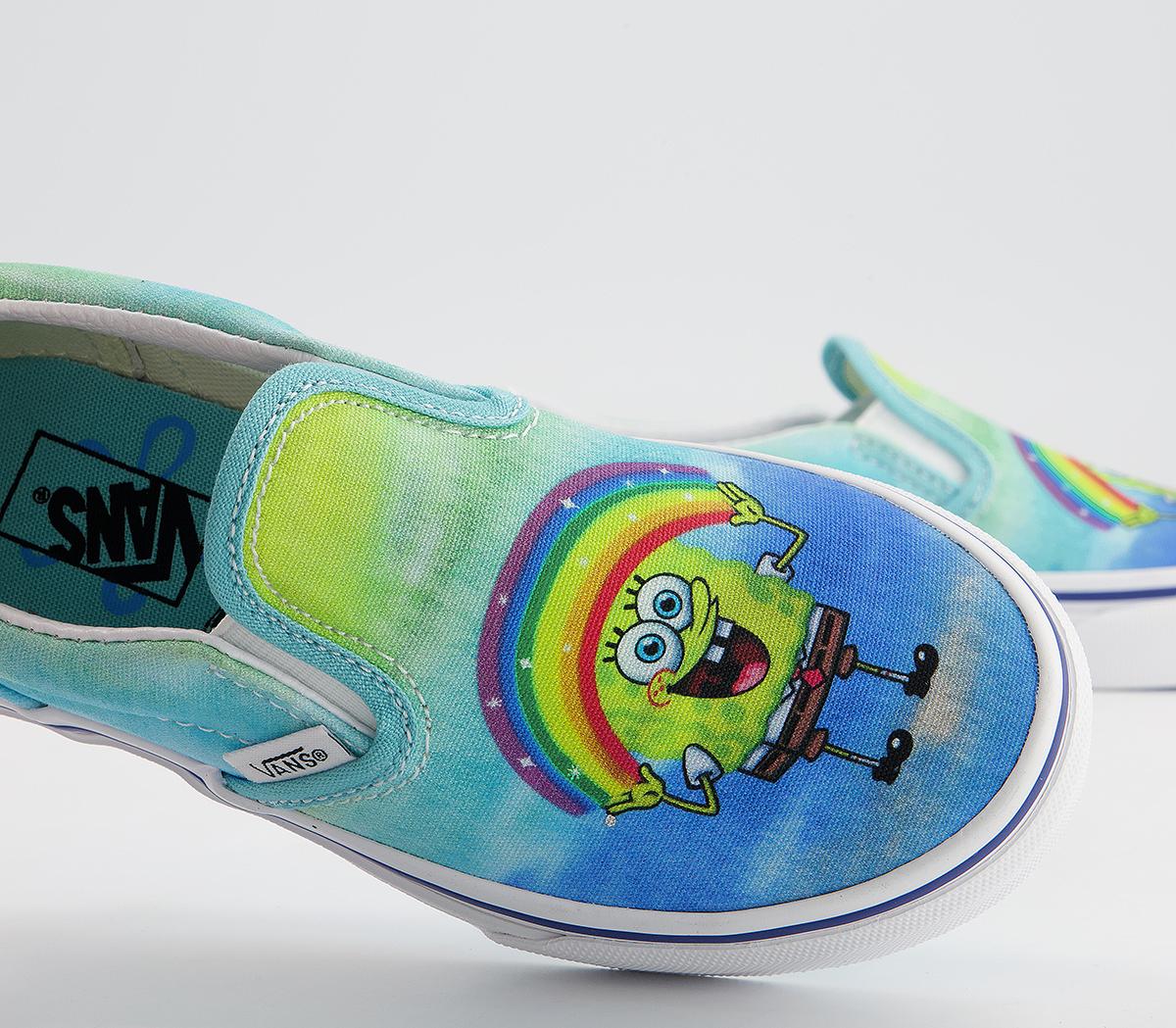 Vans Classic Slip On Kids Trainers Spongebob Imaginaaation - Unisex