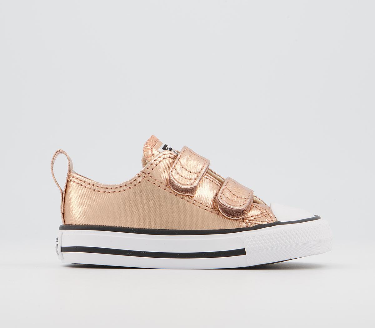 converse all star low leather pale mauve blush gold