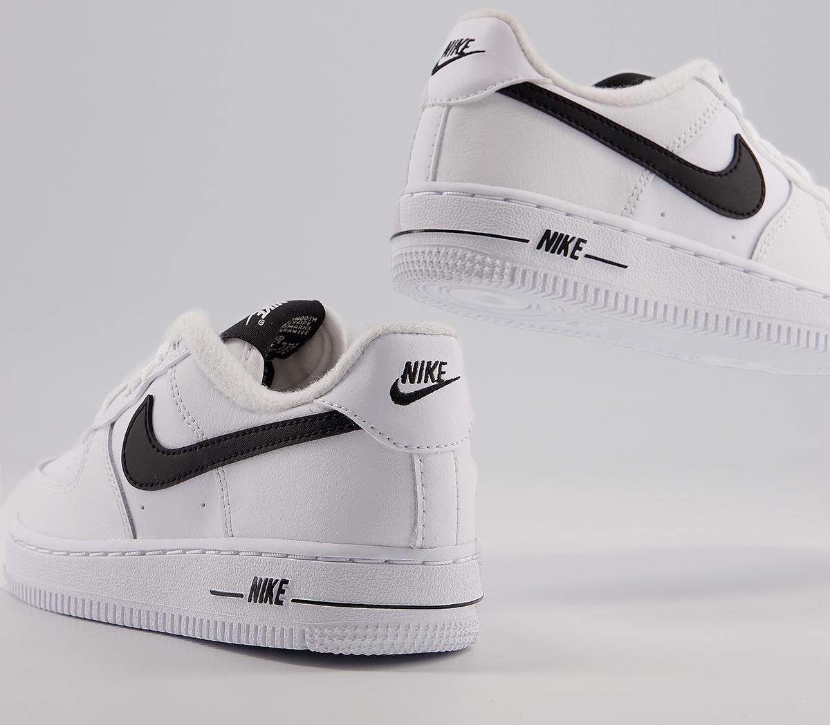 nike air force one trainers white black