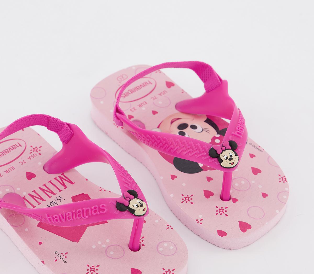 Havaianas Baby Brazil Flip Flops Minnie Disney Crystal Rose - Unisex