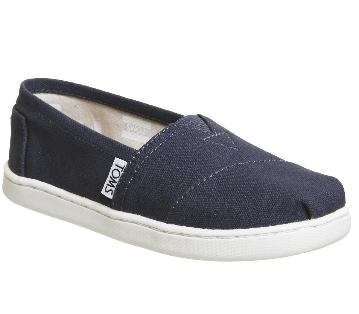 Toms Youth Classics Navy White - Unisex