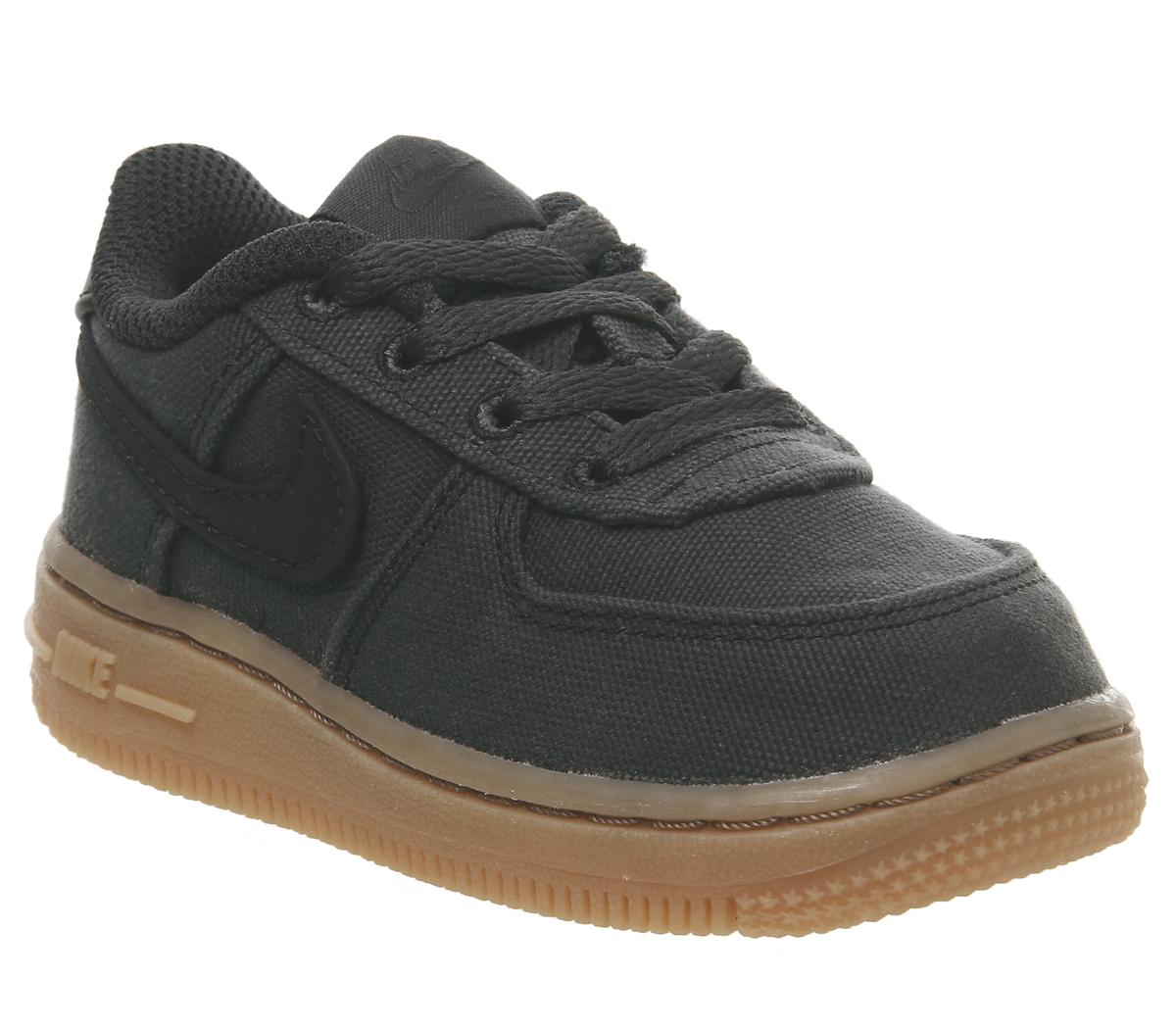 Nike Air Force 1 Infant Trainers Black 