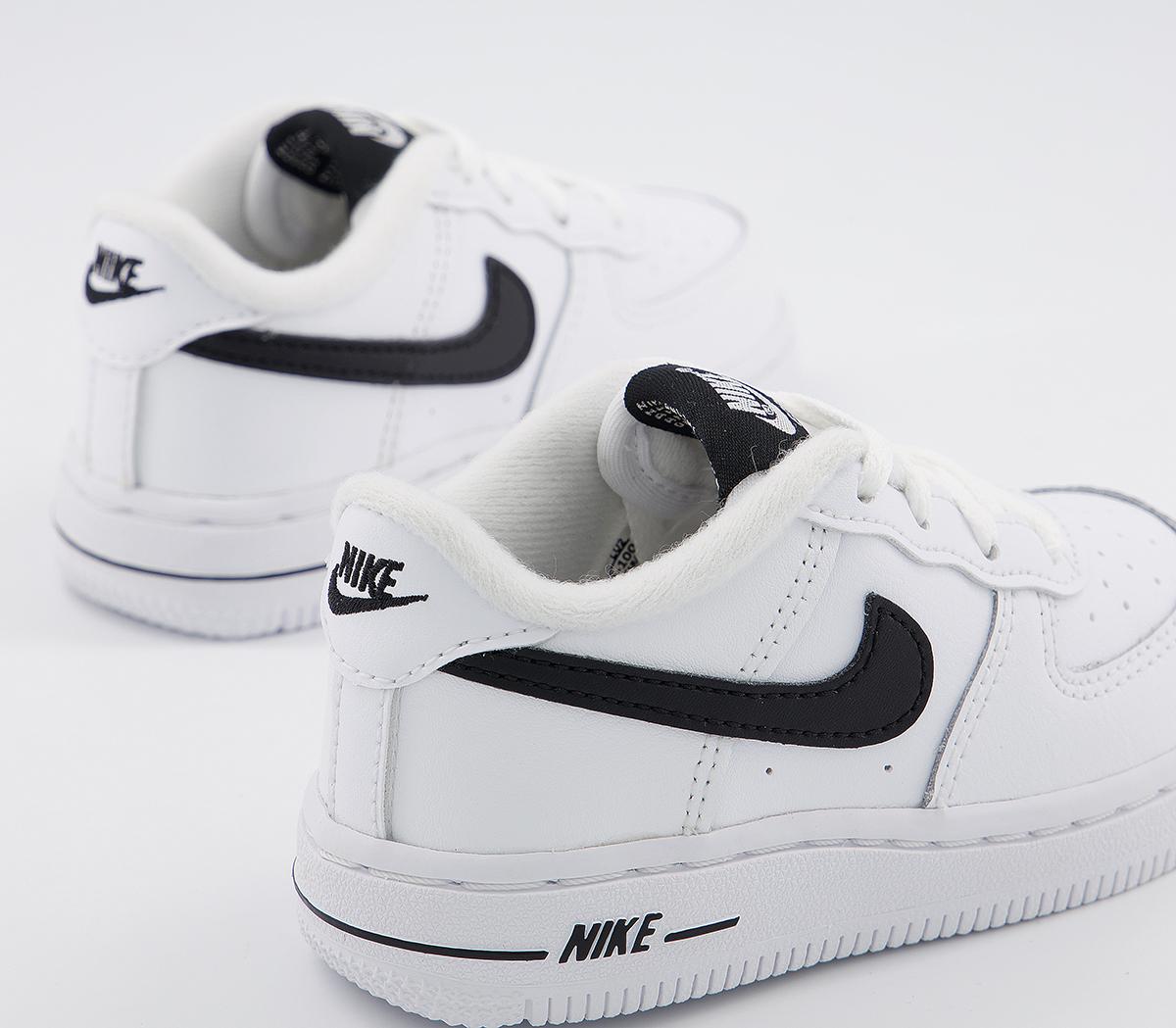 Nike Air Force 1 Infant Trainers White Black - Unisex