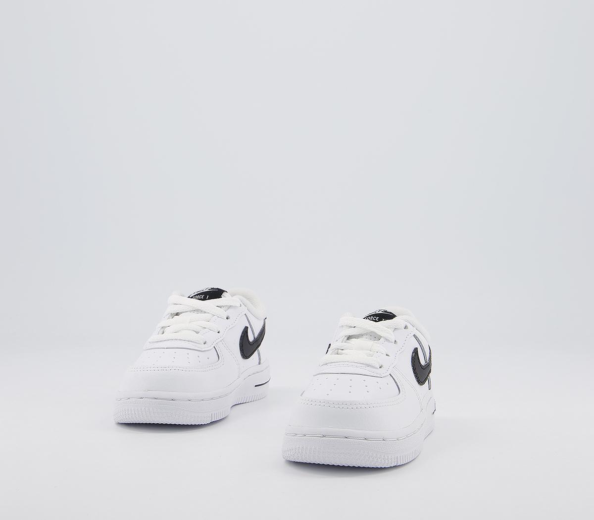 Nike Air Force 1 Infant Trainers White Black - Unisex