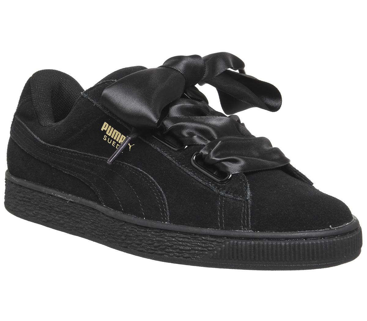 puma suede ribbon trainers