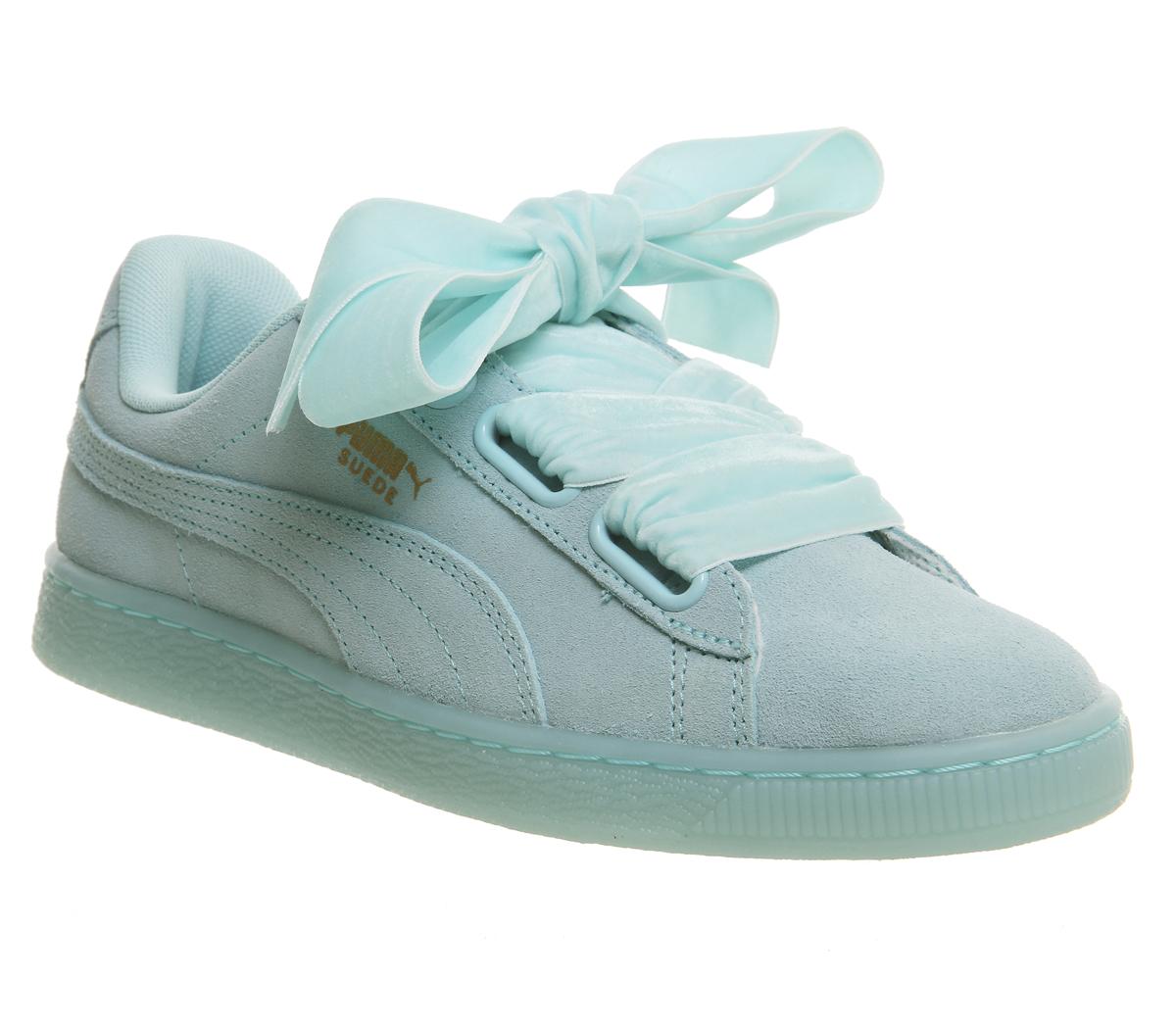 suede turquoise pumas