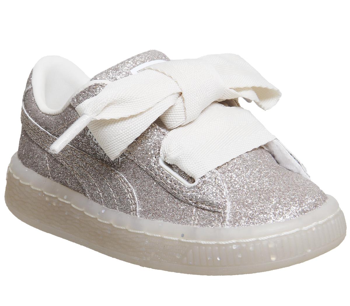 puma basket glitter