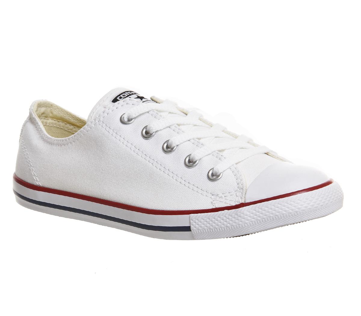 white all star dainty canvas trainers