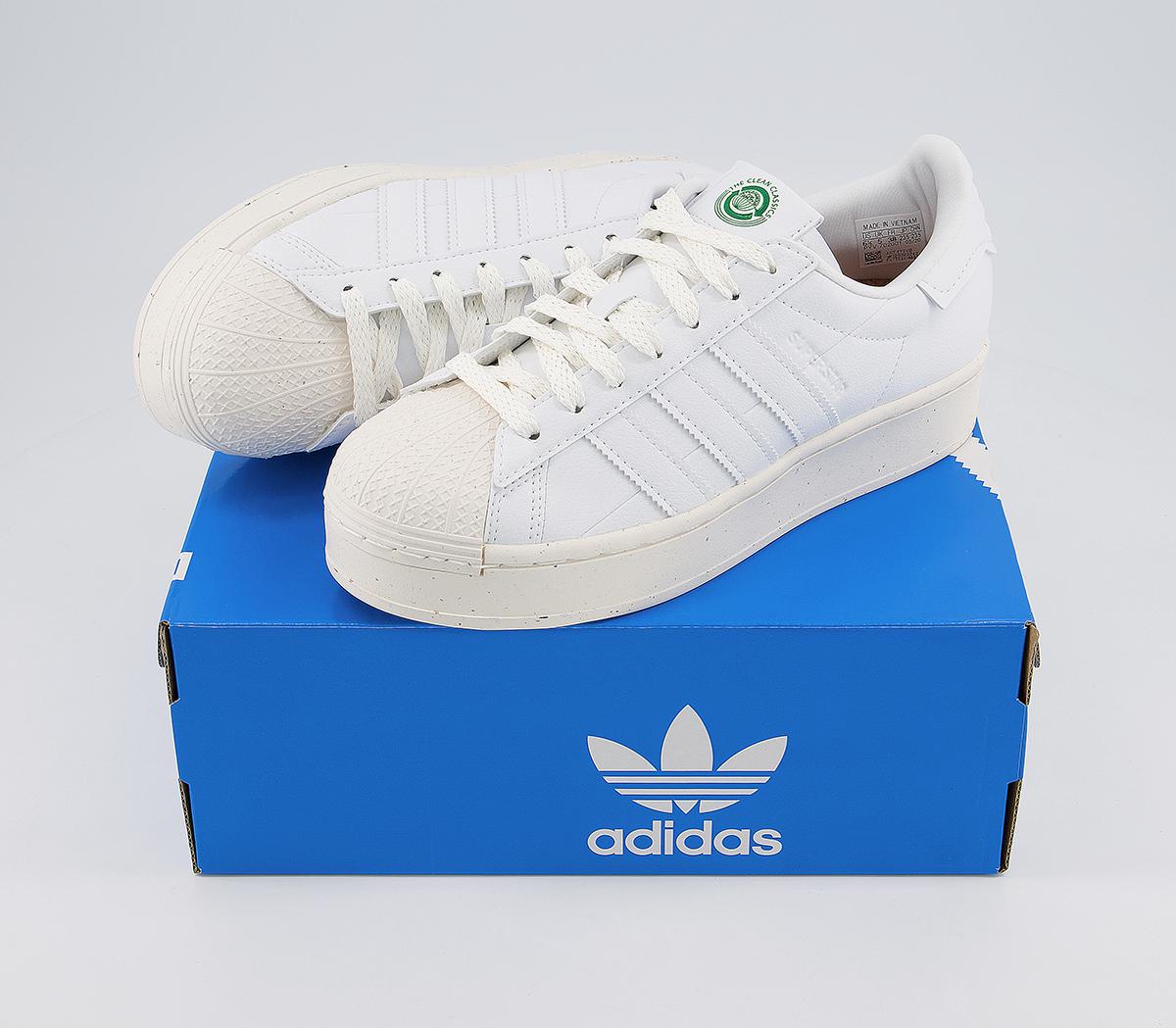 adidas Superstar Bold 'Clean Classics' Trainers White Off White ...