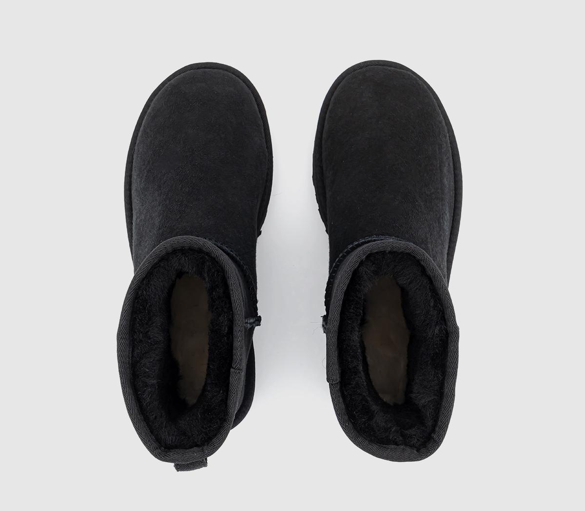 UGG Classic Mini II Boots Black Suede - Ankle Boots