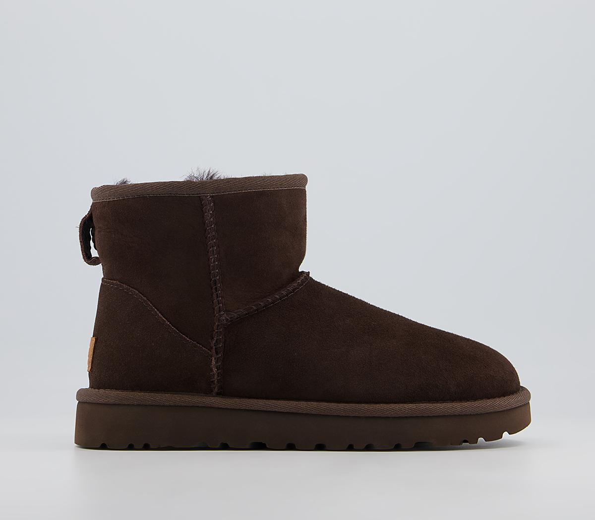 chocolate brown uggs mini