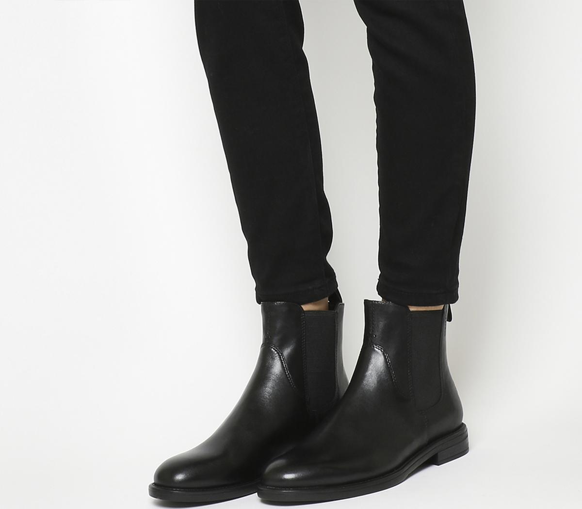 Vagabond Amina Chelsea Boots Black Leather - Ankle Boots