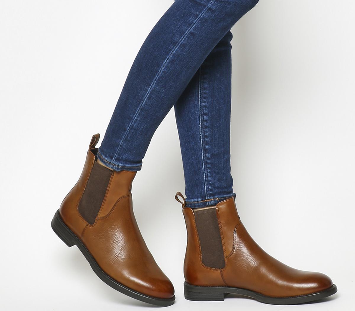 Vagabond Amina Chelsea Boots Cognac Leather - Ankle Boots