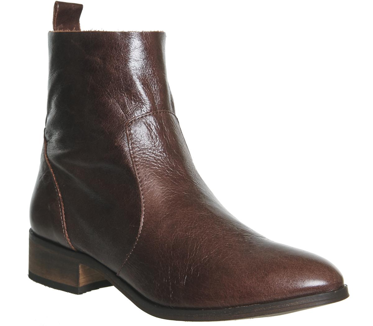 brown flat ankle boots womens uk