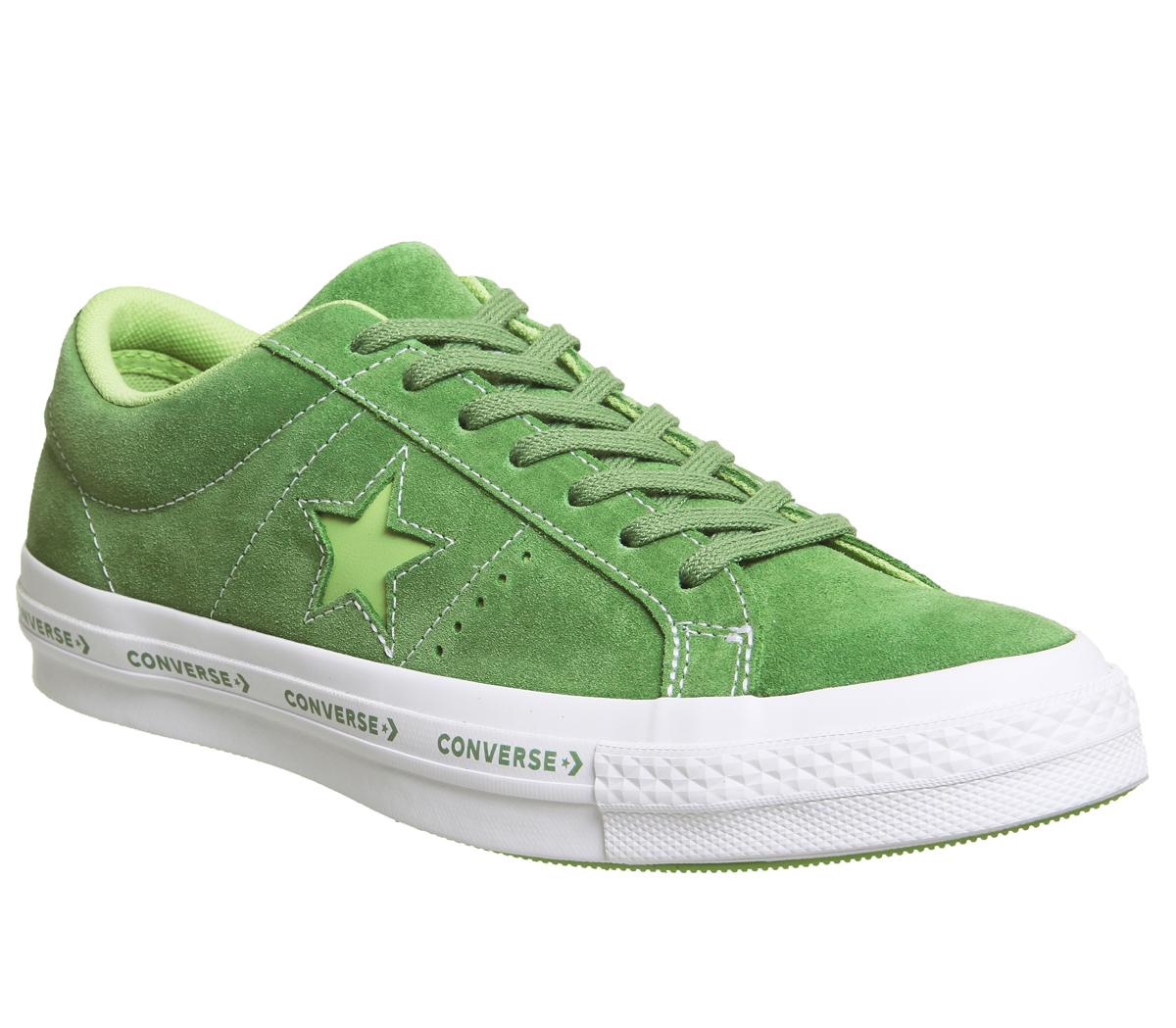 Star Trainers Mint Green Jade White 