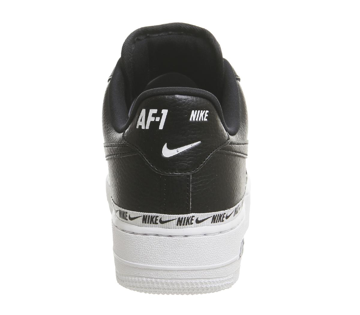 black nike air force trainers