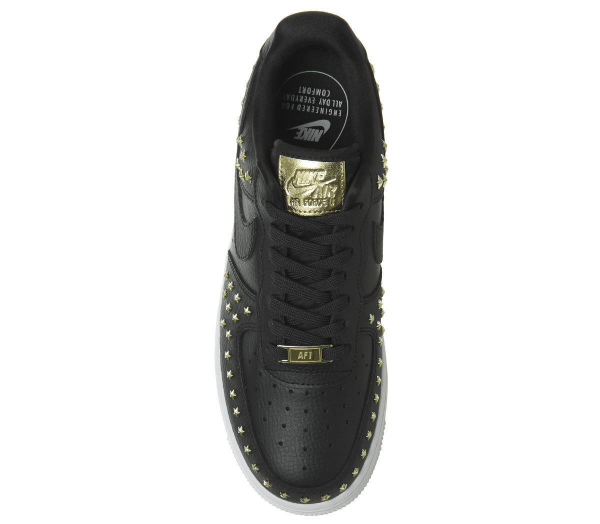 nike air force 1 07 trainers oil grey white star stud