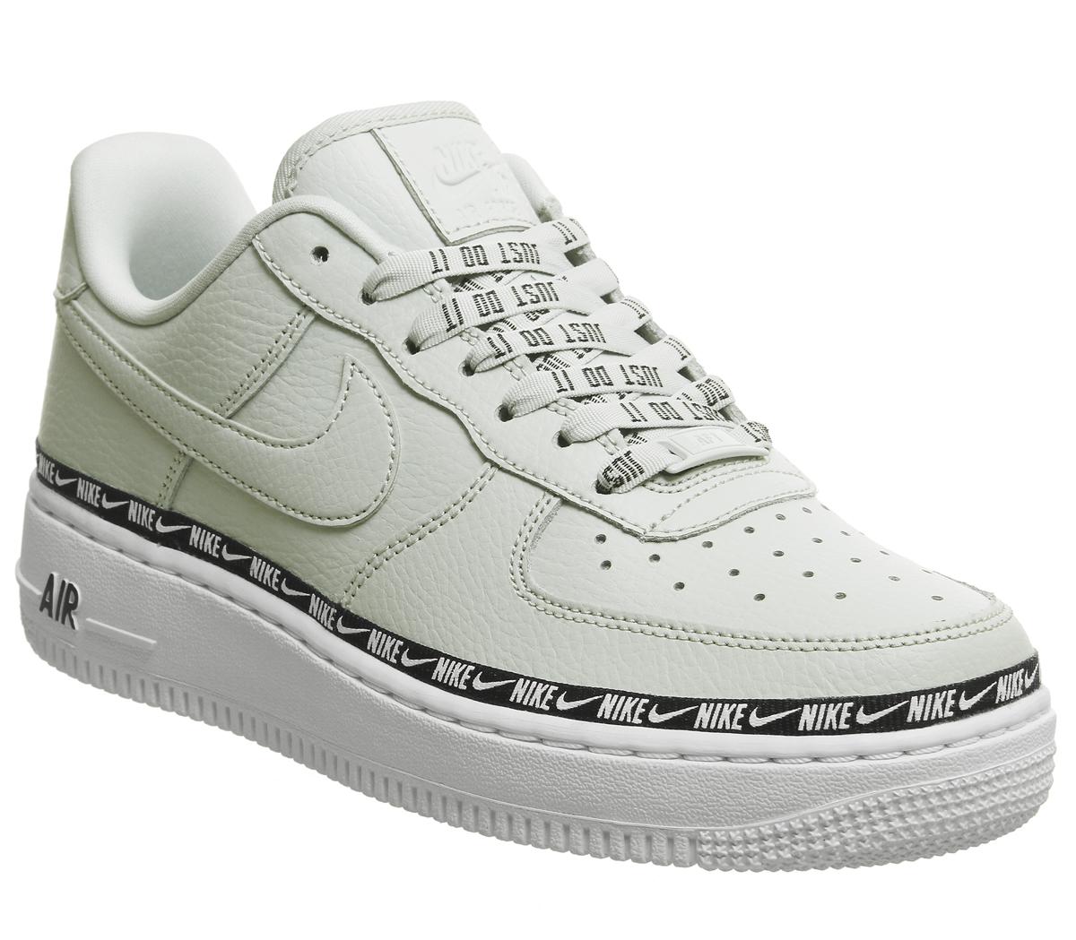 nike air force 1 black and white with writing