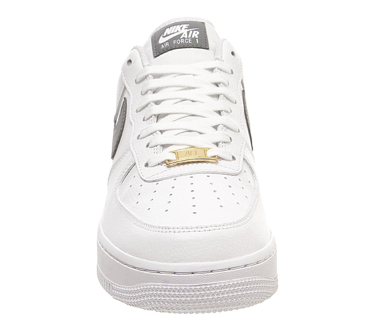 air force 1 07 trainers white cool grey metallic gold