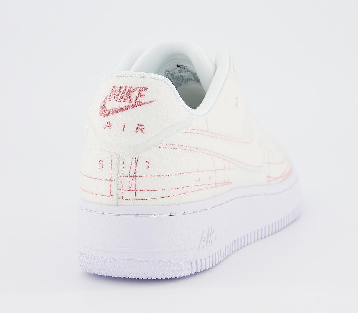 nike air force 1 summit white university red