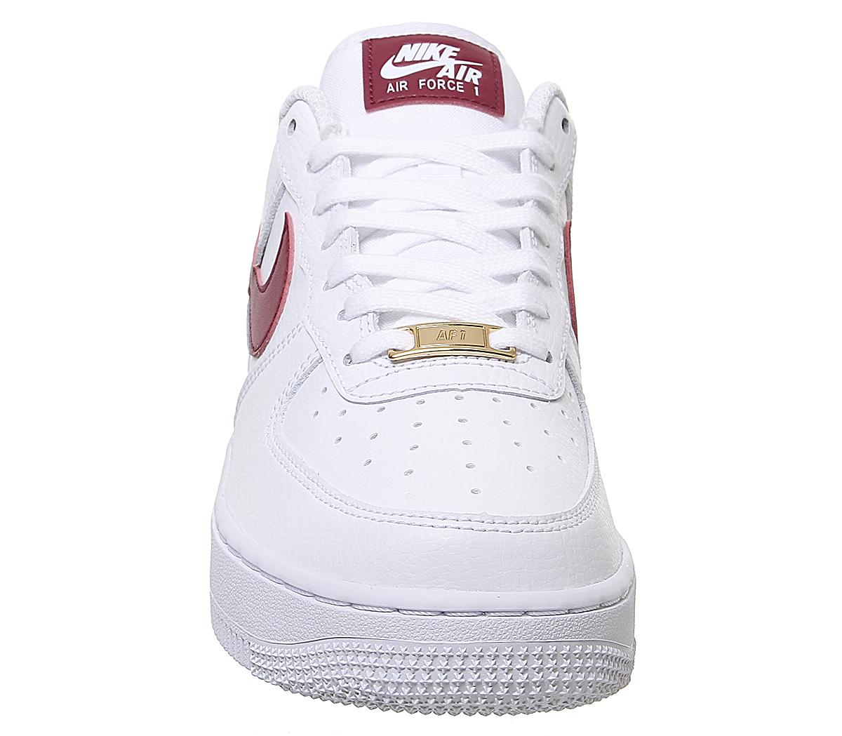 air force 1 07 trainers white noble red f