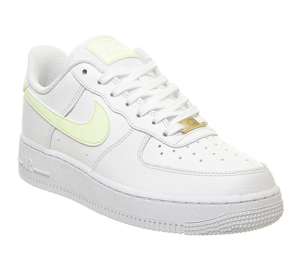Nike Air Force 1 07 Trainers White Barely Volt F Hers Trainers