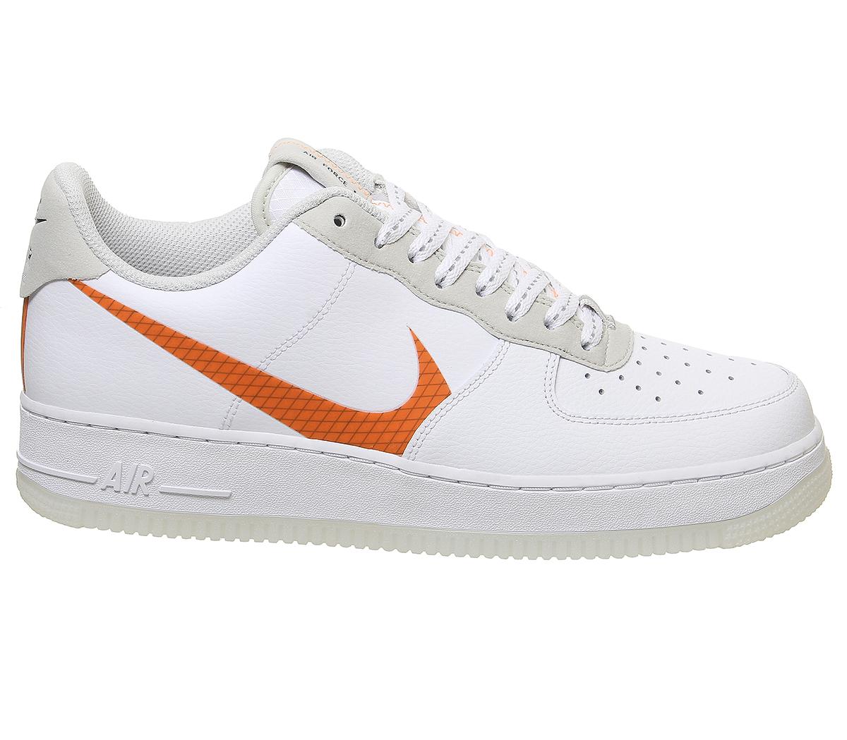 air force 1 orange and white