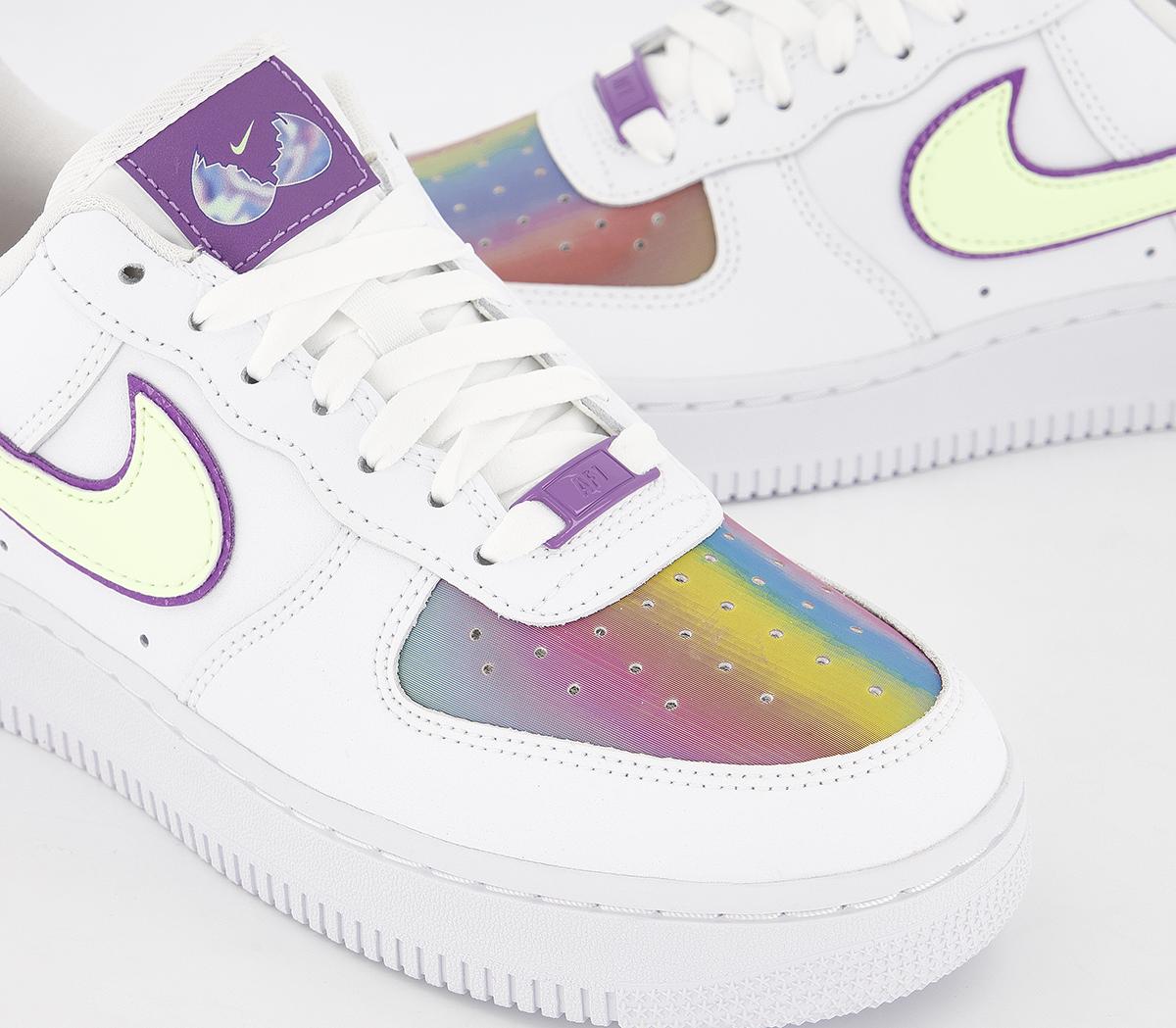 air force 1 07 trainers white barely volt hyper blue purple washed coral f