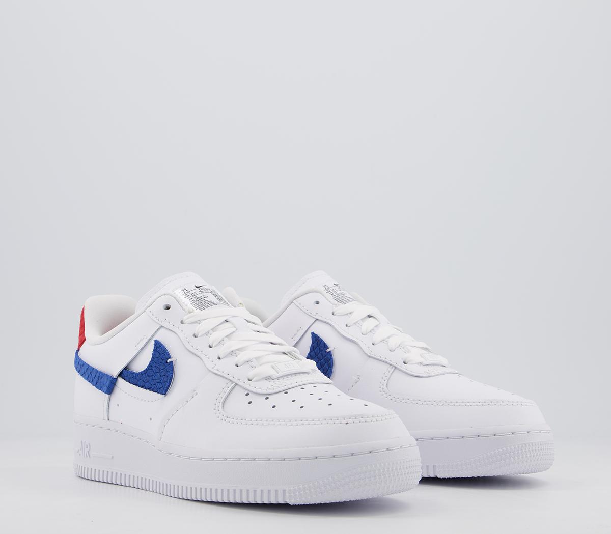 red and blue nike air force 1