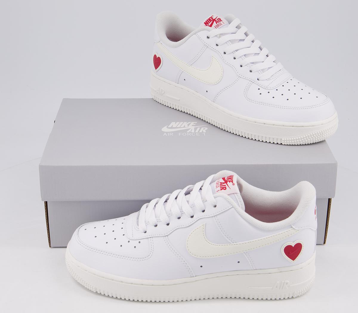 nike air force white sail university red