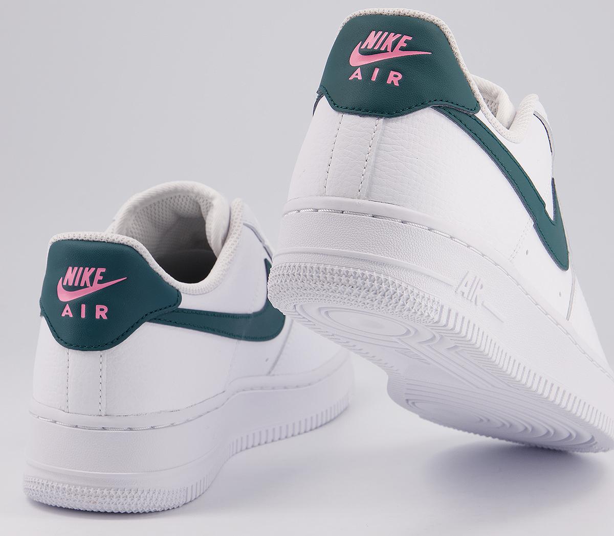 nike air force 1 teal and white