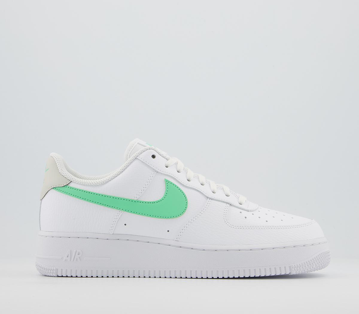 nike air force 1 low white and green