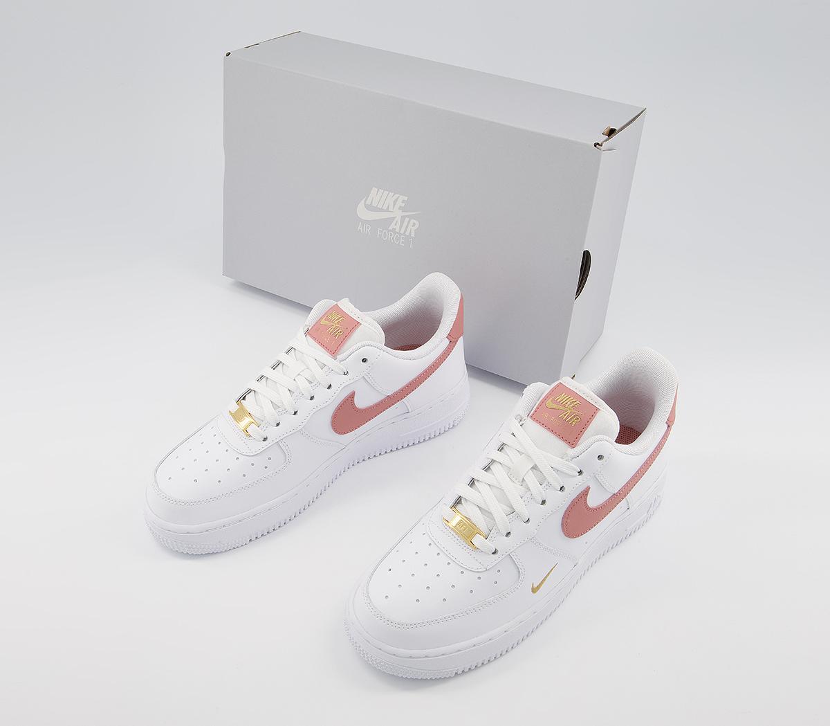 Nike Air Force 1 07 Trainers White Rust Pink White Rust Pink - Hers trainers