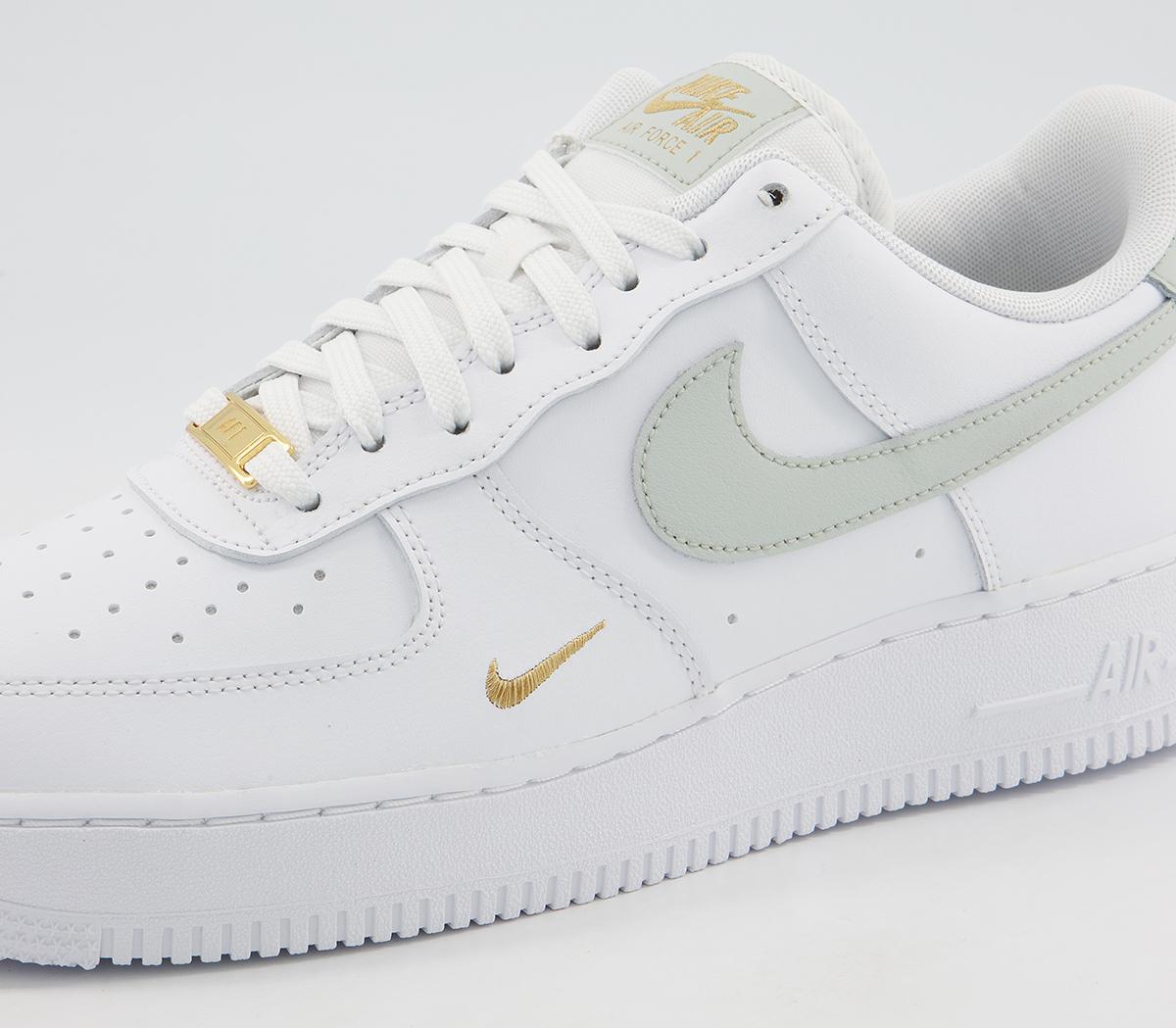 Nike Air Force 1 07 Trainers White Light Silver - Nike Air Force 1
