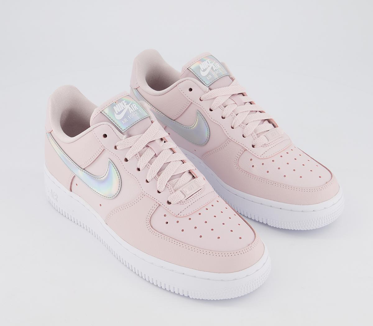 Nike Air Force 1 07 Trainers Barely Rose Irridescent White F - Hers ...