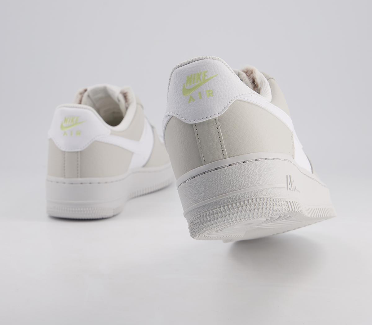 nike air force 1 07 trainers light bone white photon dust life lime offspring