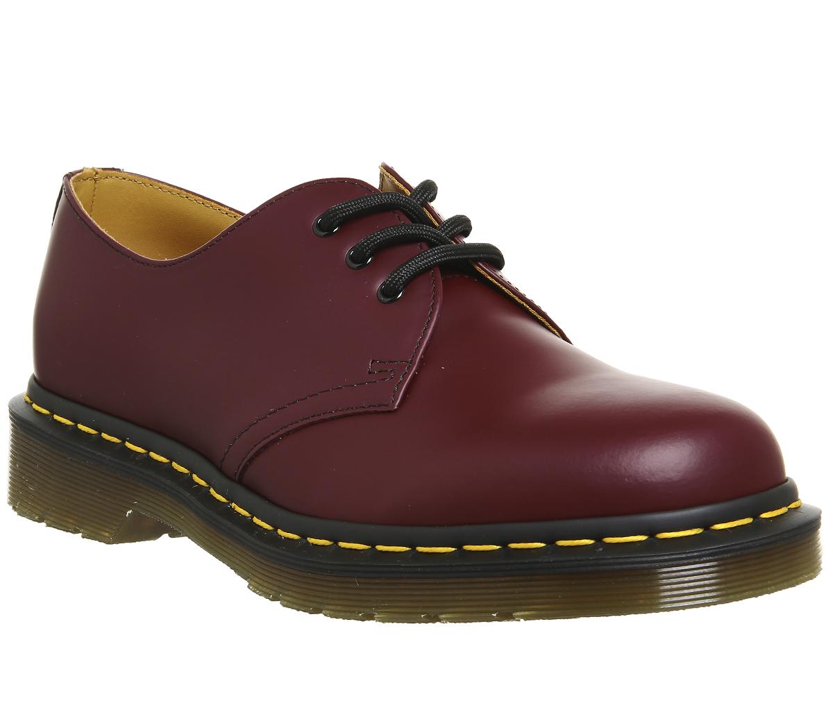 Dr. Martens 3 Eyelet Shoes Cherry Red - Flats