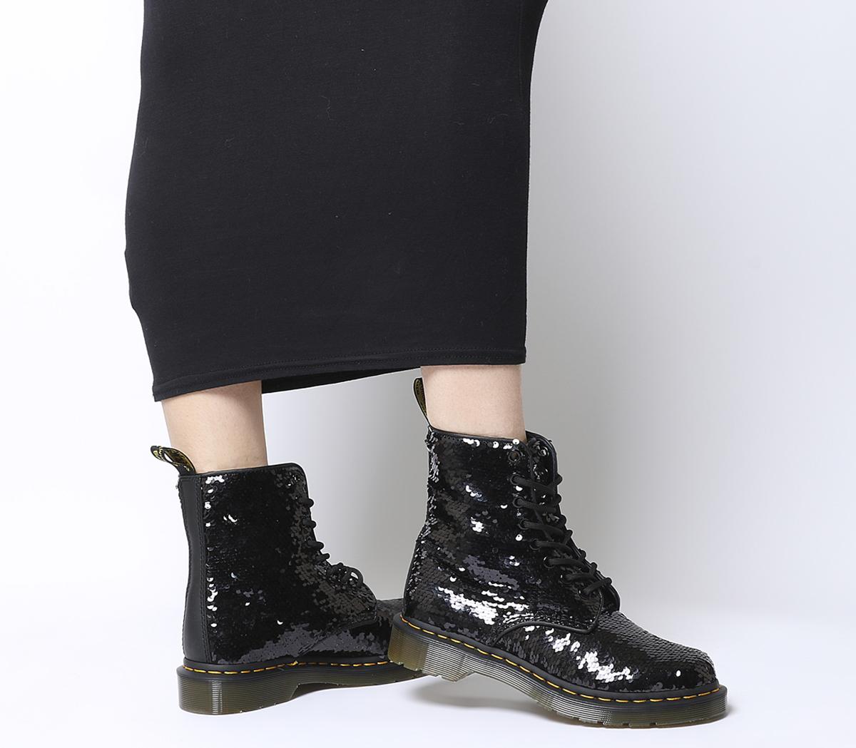 Boots Black Sequin - Ankle Boots