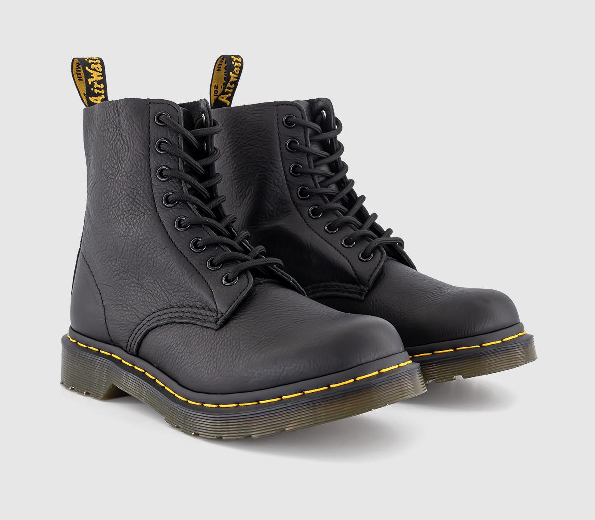 Dr. Martens 1460 Pascal 8 Eyelet Lace Up Boots Black Virginia - Ankle Boots