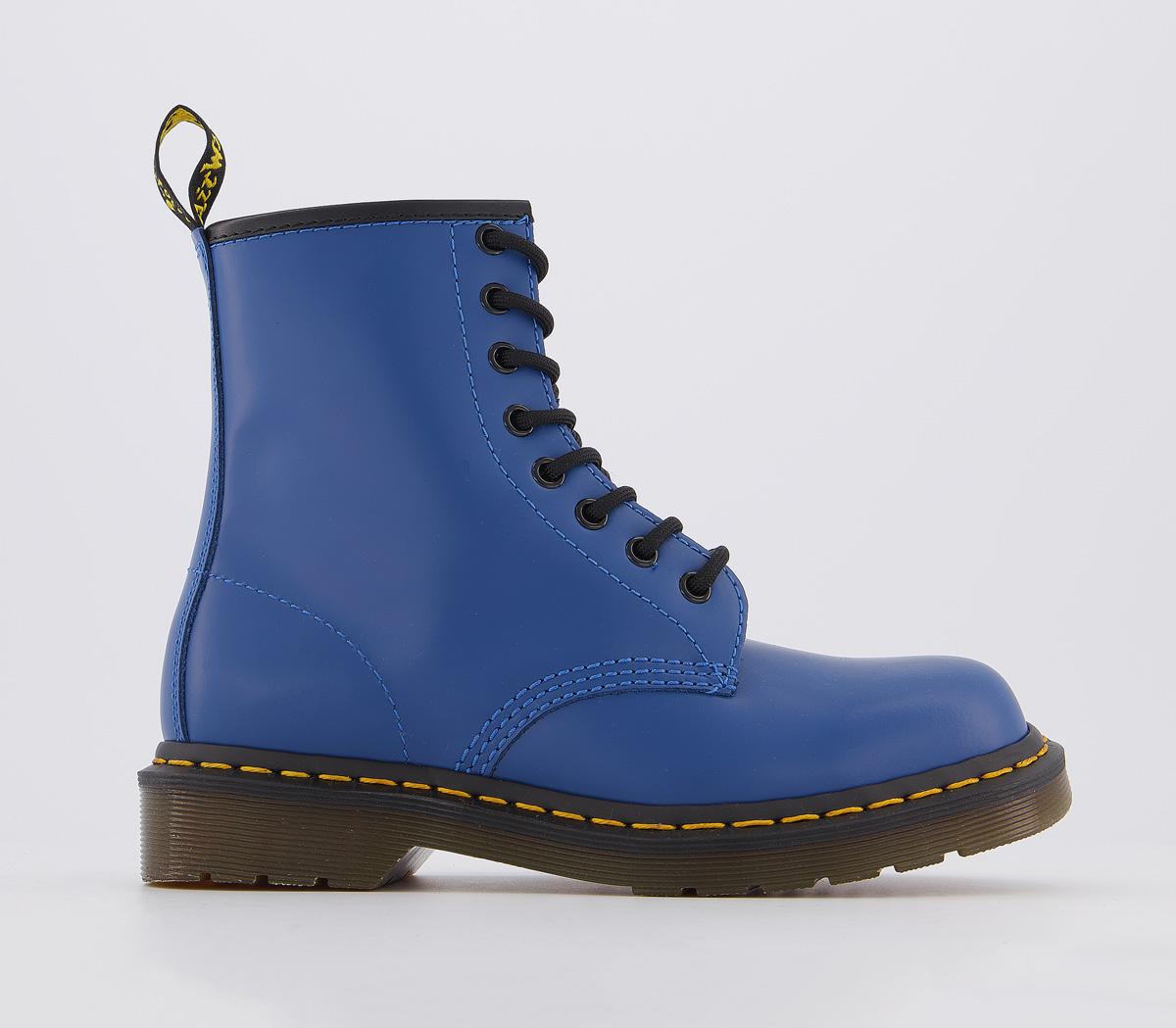 Dr. Martens 8 Eyelet Lace Up Boots Blue - Ankle Boots