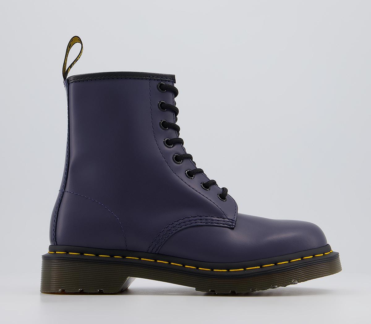 Dr. Martens 8 Eyelet Lace Up Boots Indigo - Ankle Boots