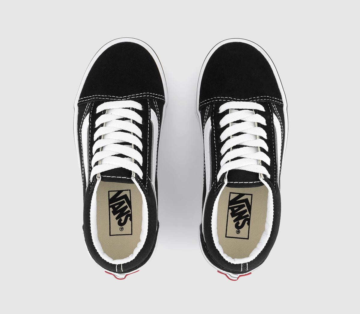 black old skool vans with black laces