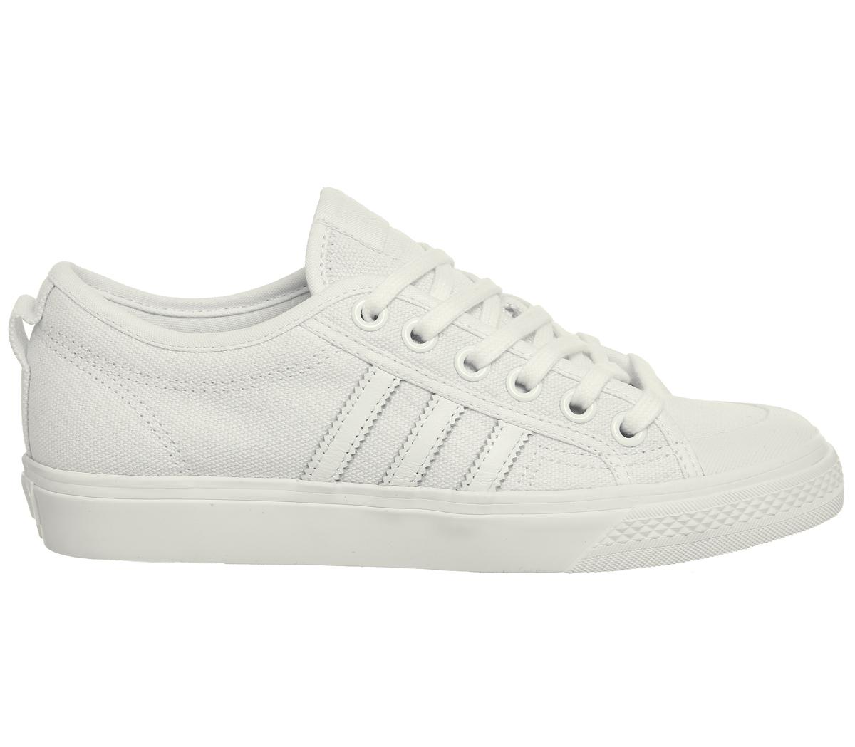 white nizza trainers