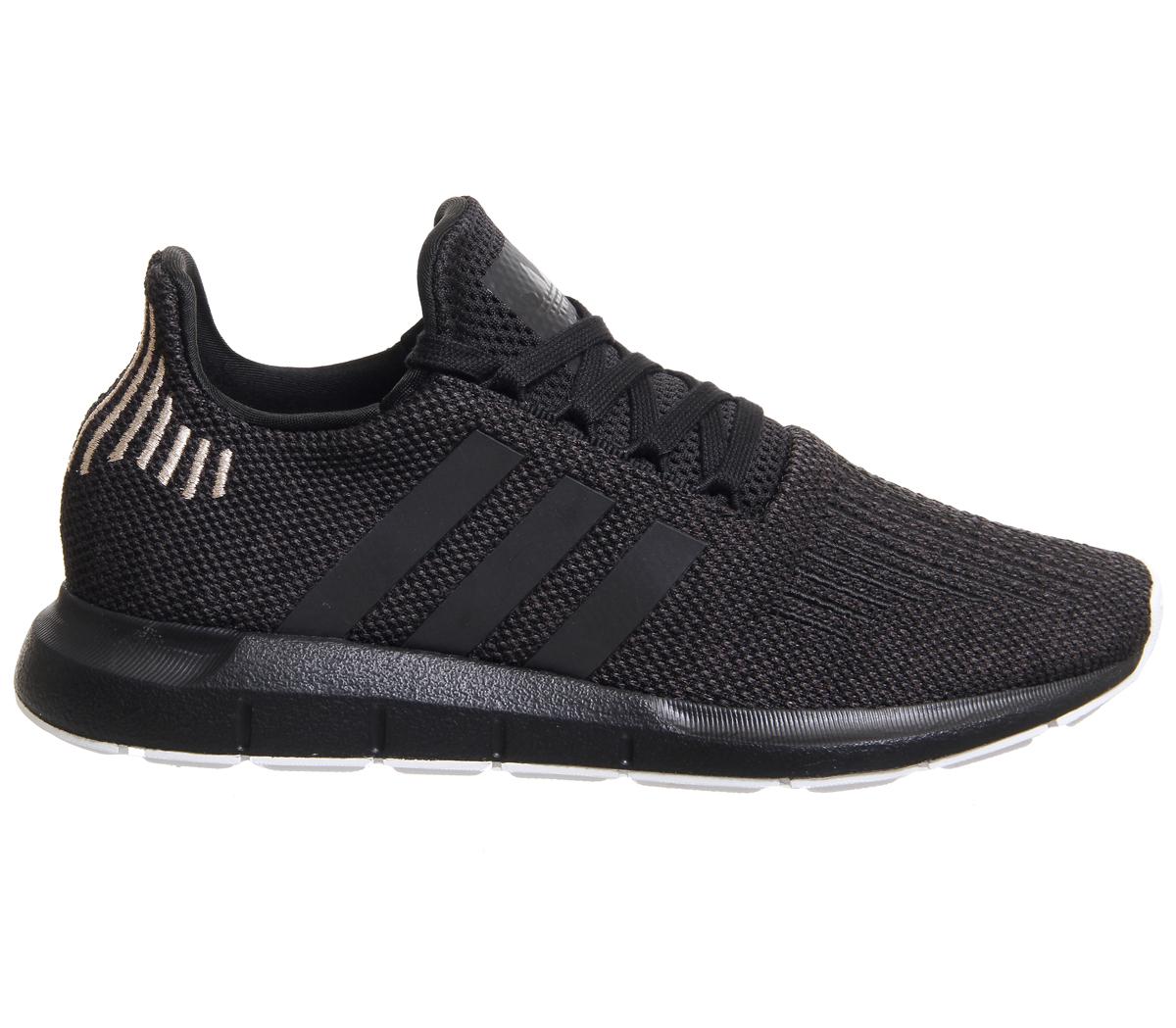 adidas swift run trainers core black carbon white